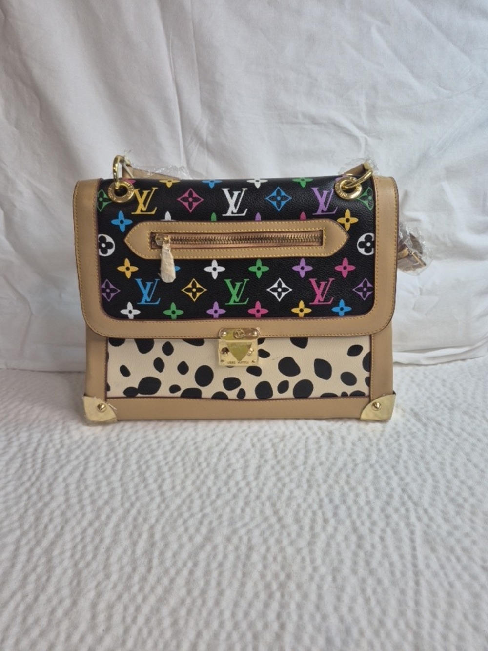 Louis Vuitton Multicolor Monogram Dalmatian Print Shoulder Bag Strap Dust Bag